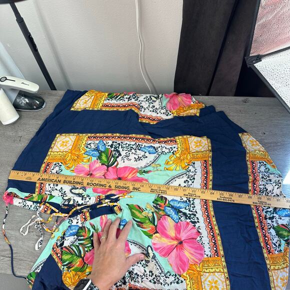 FARM Rio Kaftan Dress Floral Boho Small Kimono - Picture 11 of 12